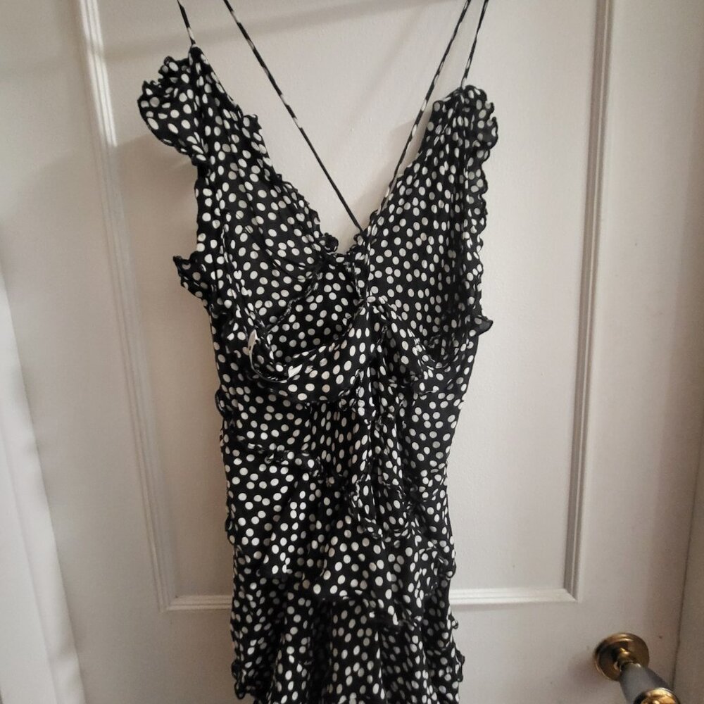 Zara Polka Dot Ruffle Mini Dress - Size Large - Blogger Favorite - Picture 6 of 8